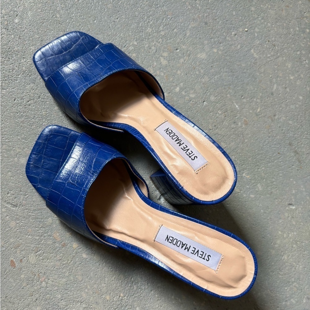 STEVE MADDEN
Women's Alaya Slip On Square Toe High Heel Sandals